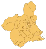 Mapa de los municipios de Murcia donde ofrecemos servicio técnico de electrodomésticos